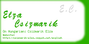 elza csizmarik business card